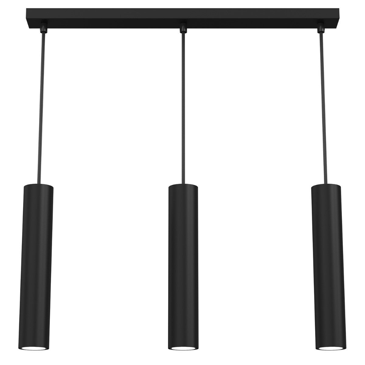 Lampa wisząca Raito czarny matowy 3xGU10x8W tuby wym: 110 x 60 x 6 cm metal Luminex