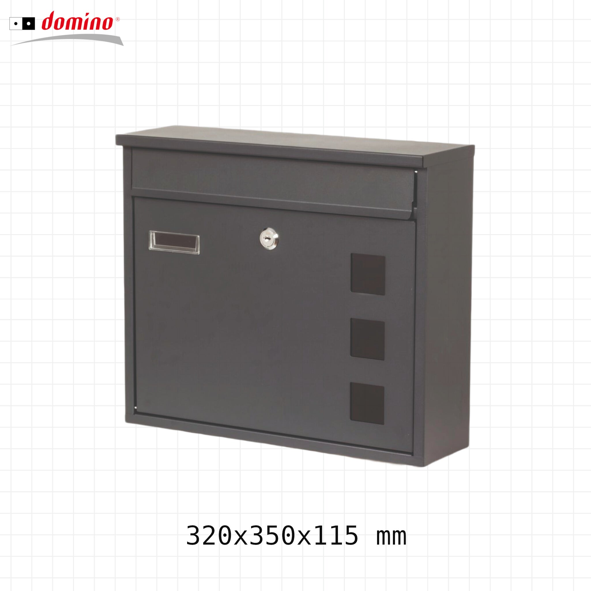 DOMINO Skrzynka na listy LUCAS Antracyt 350x320x115mm - 3