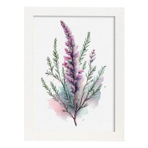Nacnic Giglio Poster In Stile Acquerello Fiore Pianta Botanica Sfondo Bianco Stampe Artistiche Per Casa Soggiorno A4 Con Cornici In Legno Chiaro | Leroy Merlin