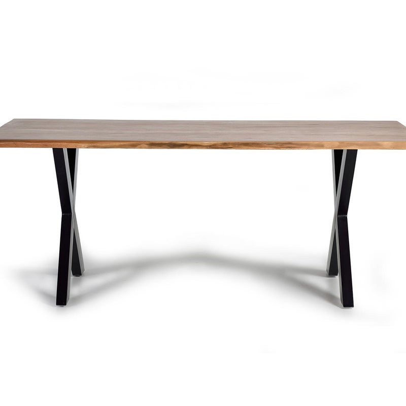 Stoły jadalne z drewna akacjowego, 240 cm, rustykalny styl industrialny, 78x240x100 GYC