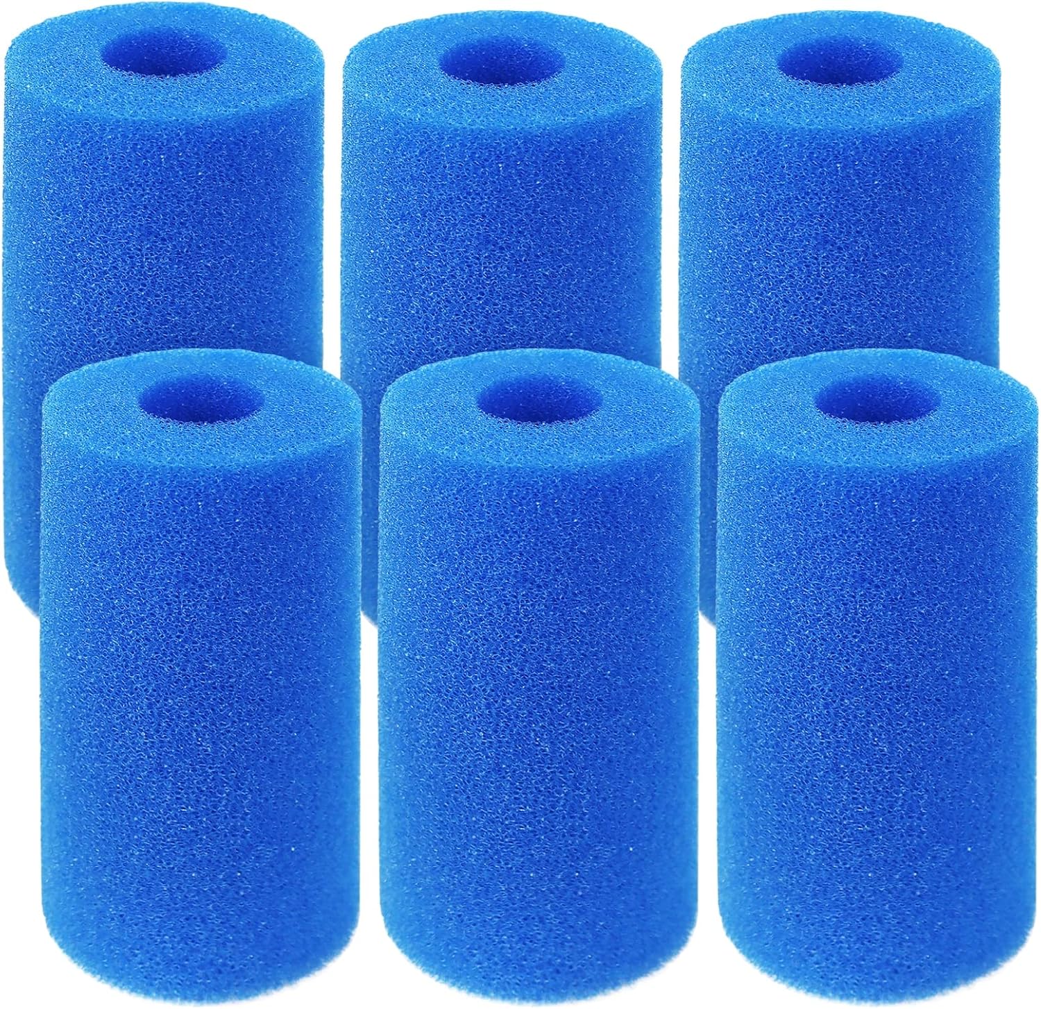 Gąbka filtracyjna, wielokrotnego użytku i zmywalny wkład filtracyjny z pianki, do basenu Intex typu A, akwarium, spa (6 sztuk)