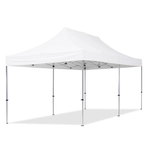 3x6 m Tonnelle Barnum Tente pliante Alu, PES 700, blanc | Leroy Merlin