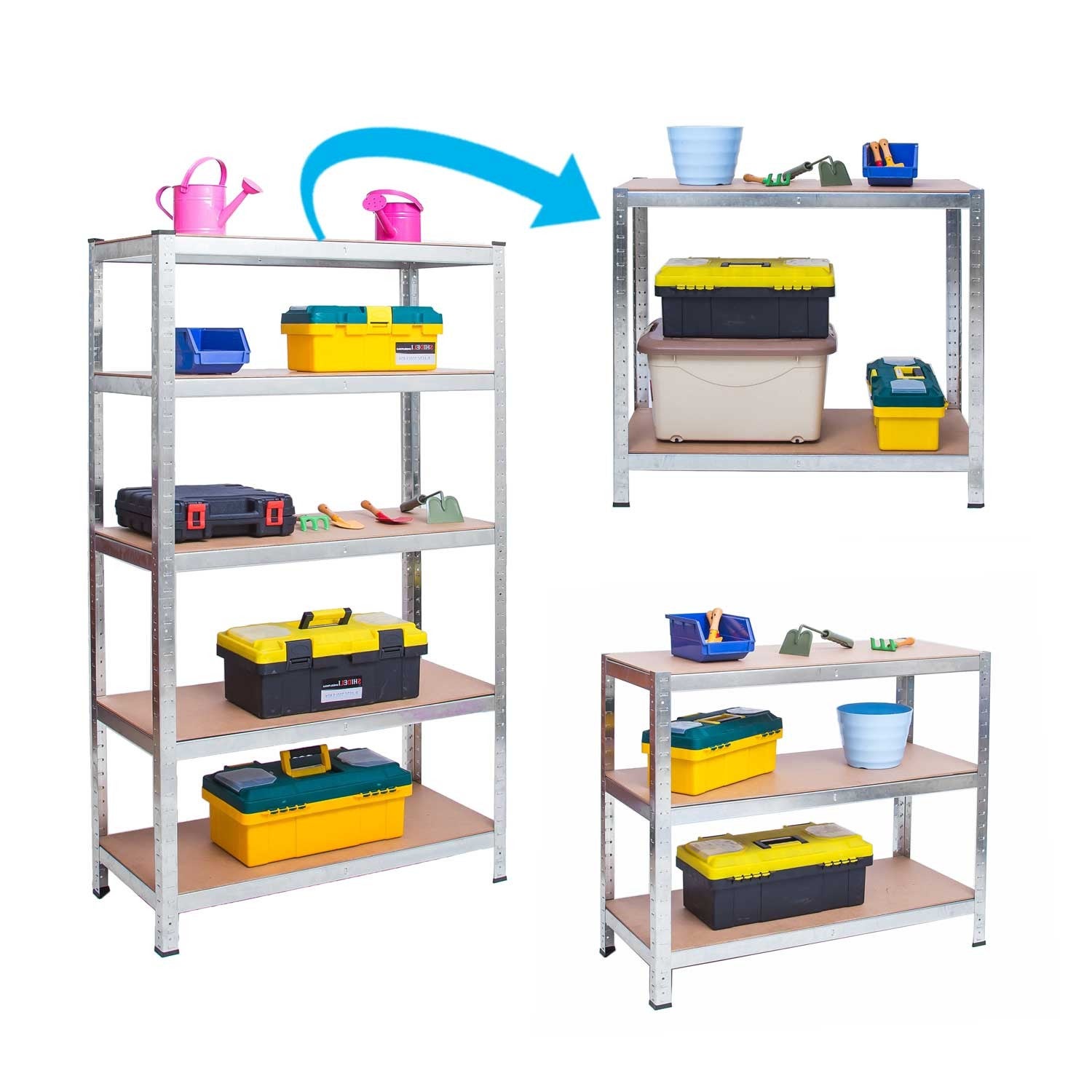 Étagère Métallique Renforcée Humberg 180x90x40 cm pour Rangement - 10