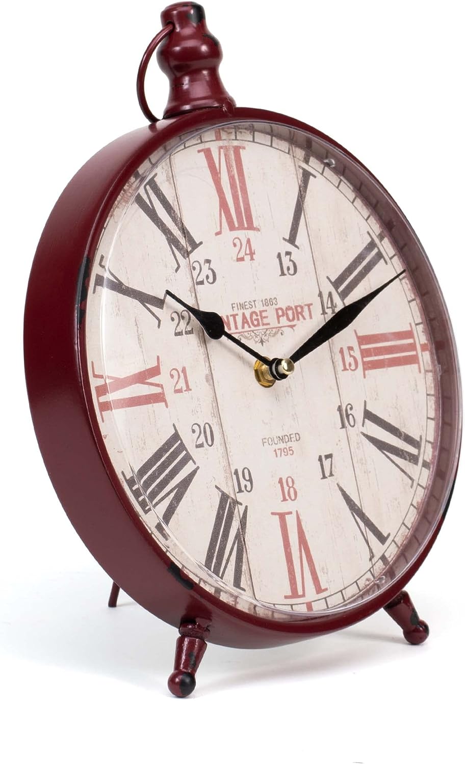 Horloge De Table Vintage Avec Cascade Lumineuse, Fonctionnement OK