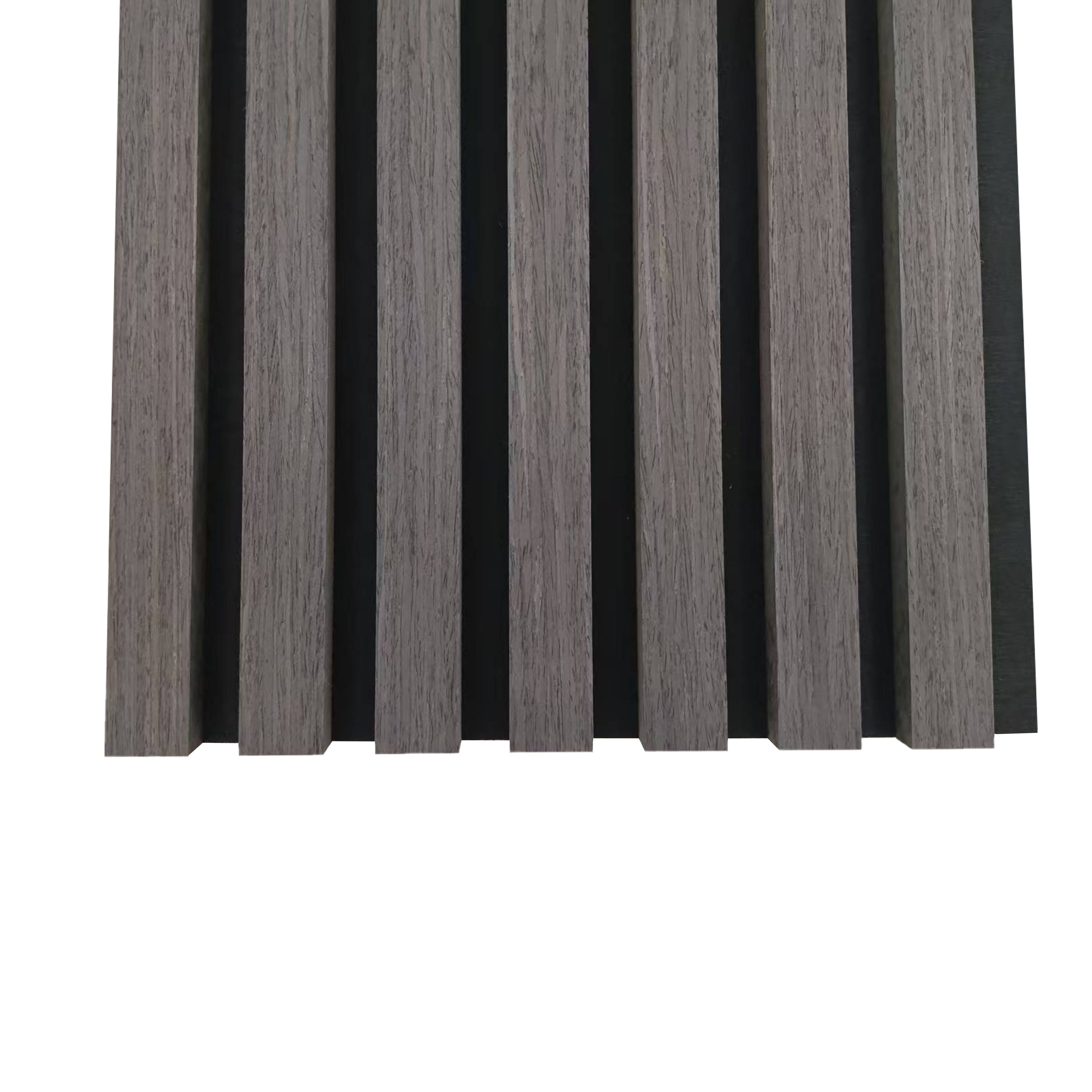Lot de 3 - Ep. 21mm - 260 x 30cm - Chêne gris - Panneaux muraux acoustiques, feutrine noire, by Ocean - 4