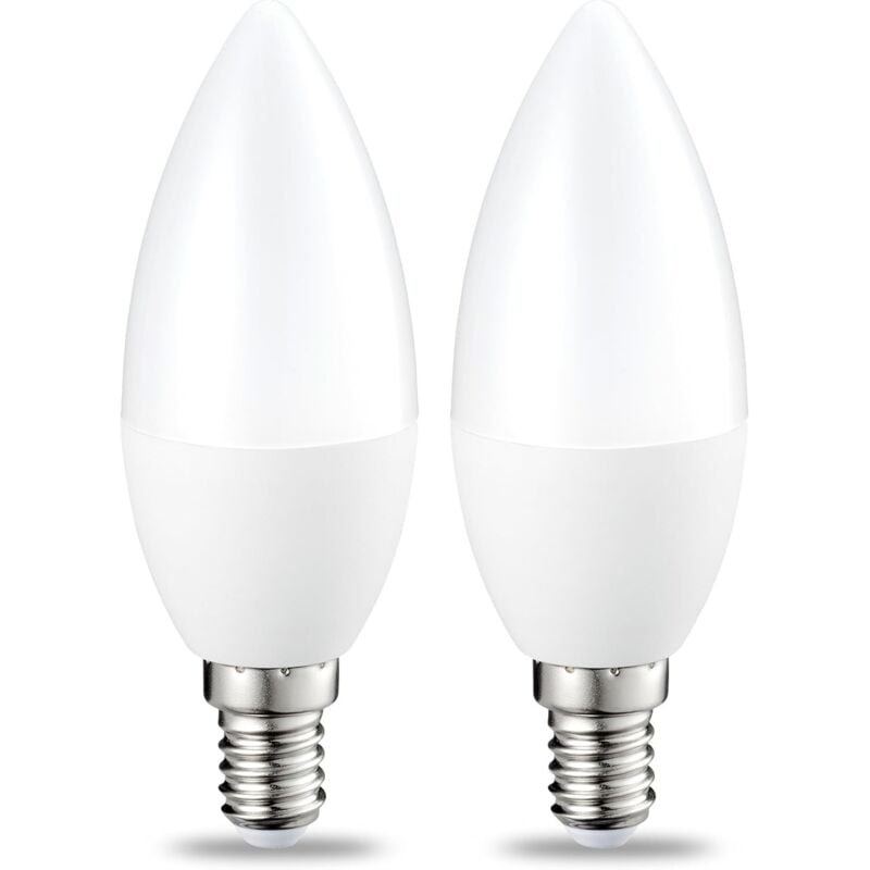 Zestaw 2 małych żarówek LED w kształcie płomienia, gwint E14, Edisona, 5 W (odpowiednik 40 W), ciepła biel, nieściemnialna