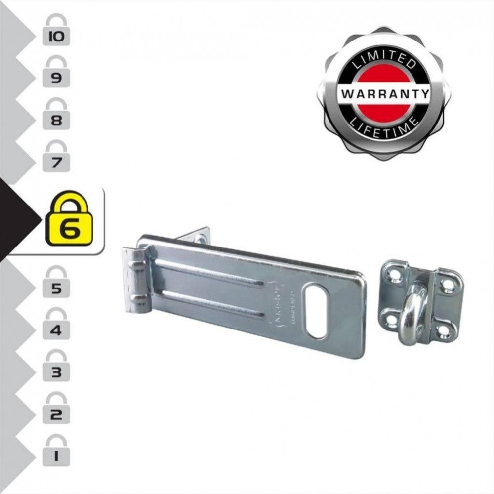 Master Lock 706EURD Hasp per serratura per porta esterna, 15 x 6 cm - 4