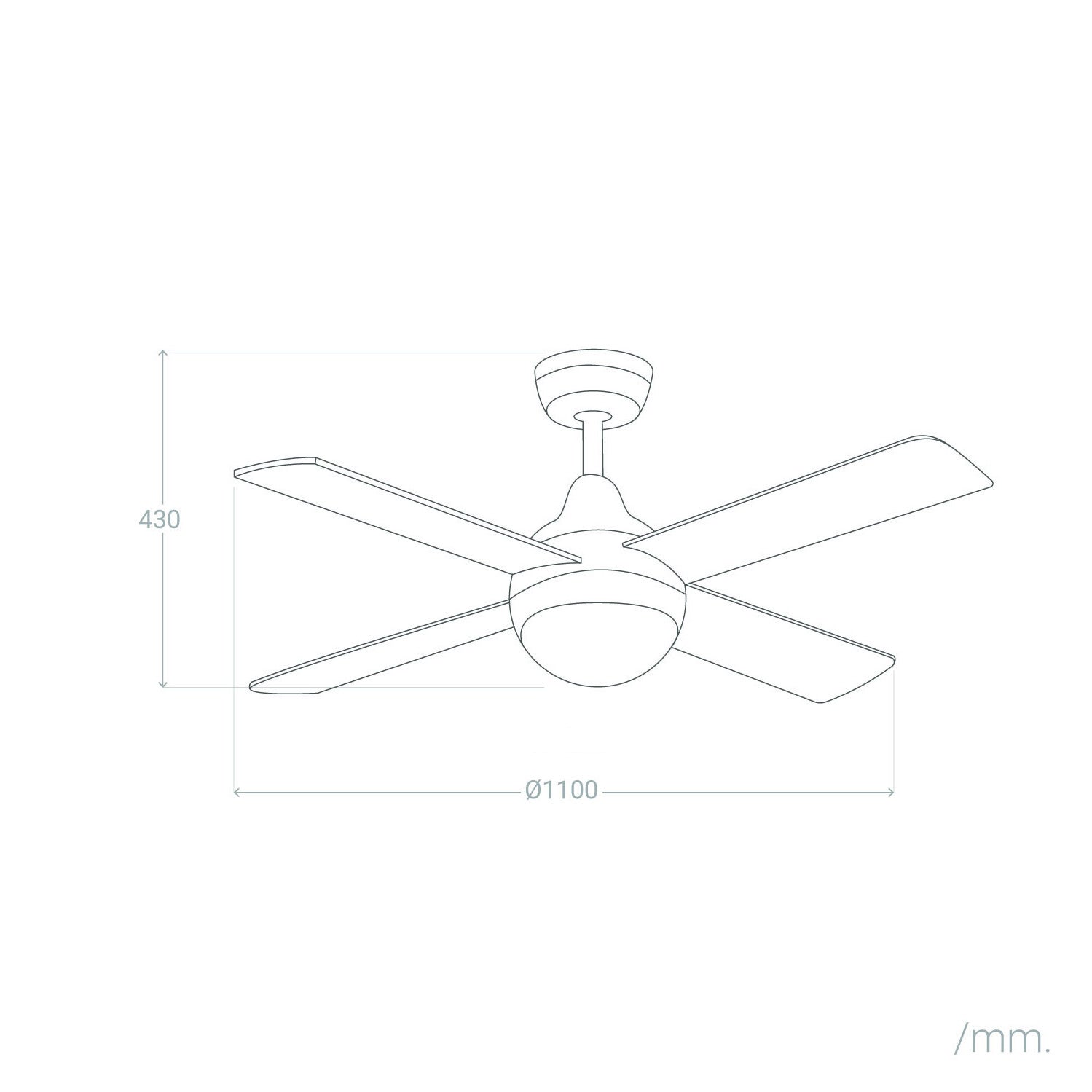 TECHBREY - Ventilateur de Plafond Silencieux avec Télécommande | 3 Vitesses Réglables | Minuterie Intégrée | Moteur AC 60W | Lames Réversibles - 5