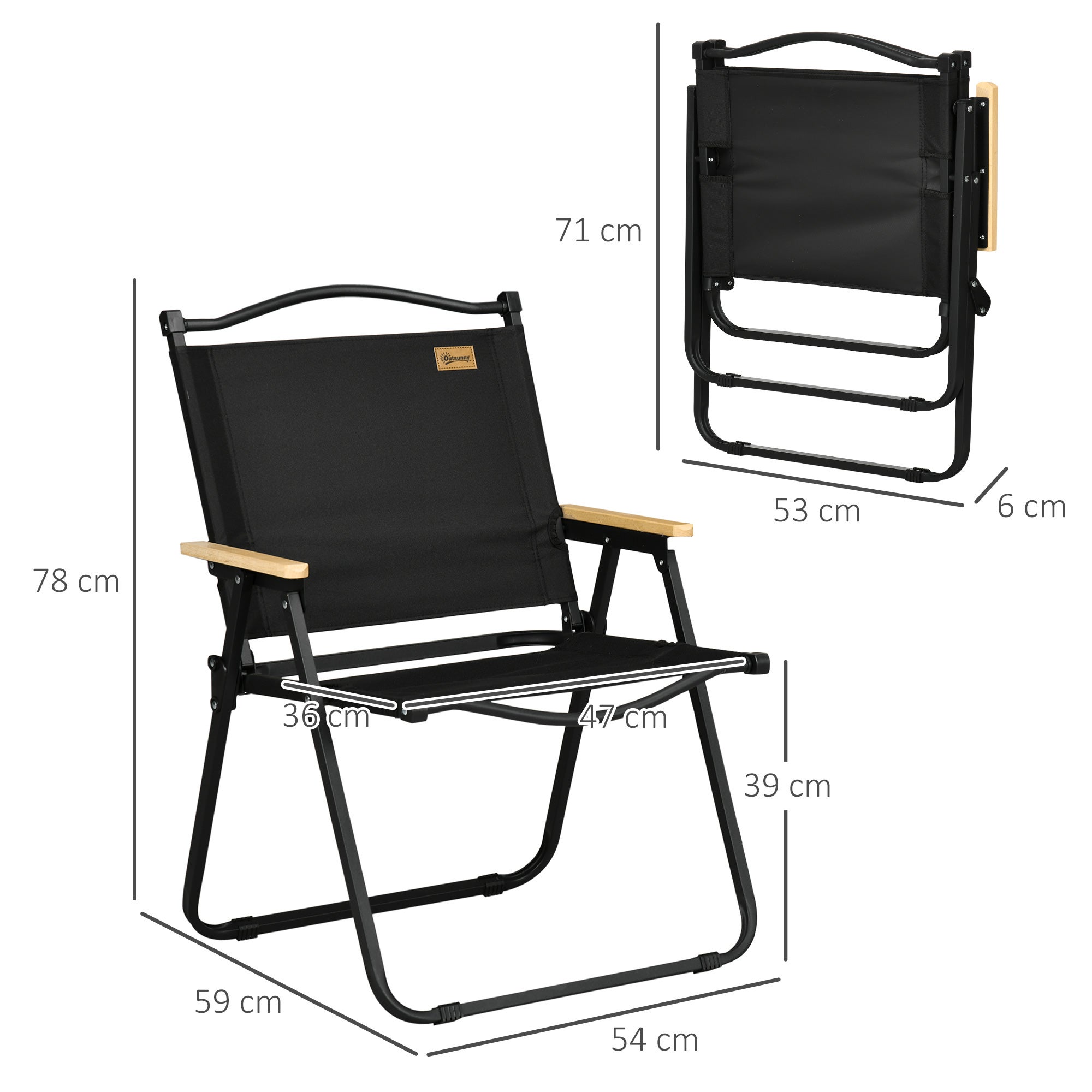 Chaise de camping Tissu Oxford Outsunny - 3