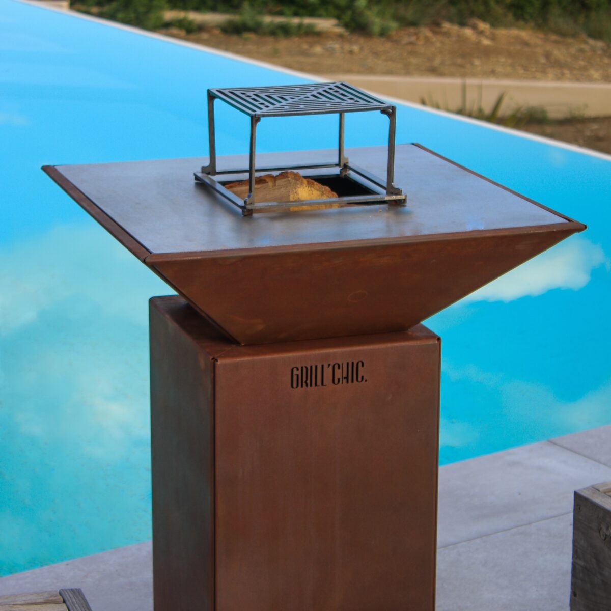 Pack Decouverte Brasero Auvergnat Corten Bois Rond 62 Simple Cuve - 5