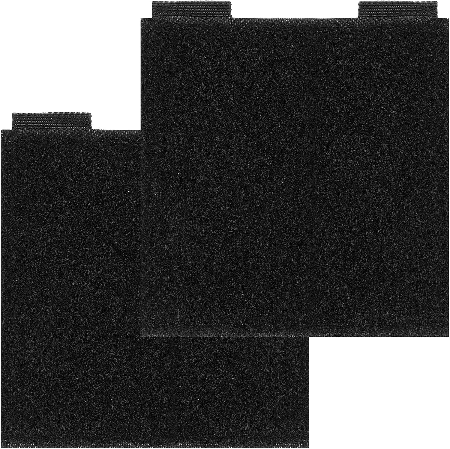 Opakowanie 2 samoprzylepnych naszywek taktycznych - 10 x 10 cm - czarne