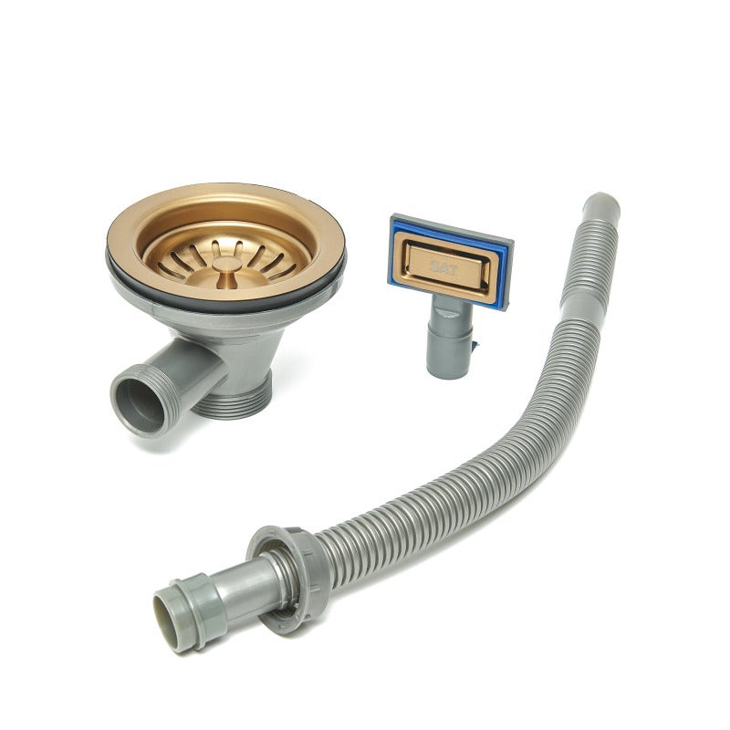 Swiss Aqua Technologies Aurum Évier de cuisine encastrable inox 304, 1 bac, 68x45x21 cm, Cuivre brossé PVD - 4