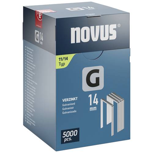 NOVUS TOOLS Agrafes à Dos étroit 12 Mm De Type 4 Super Dure, 1000 Pièces, Agrafes Galvanisée Pour La Fixation De Bois Profilés, Panneaux Et Treillis Métallique