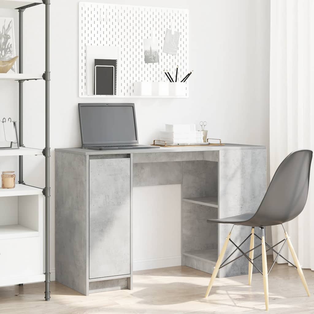Biurko Beton Szary 120x42x76 cm Drewno klejone vidaXL