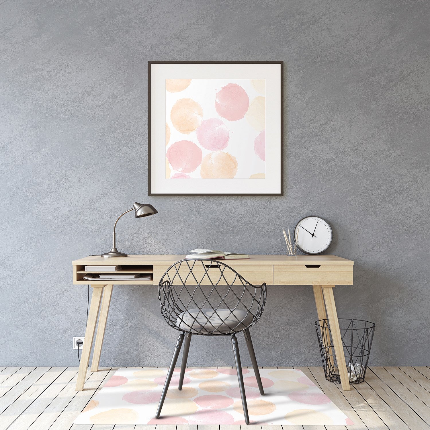 Podkładka pod fotel na kółkach, Hipster żyrafa abstrakcyjne wiry 100x70 cm – Tulup - 3