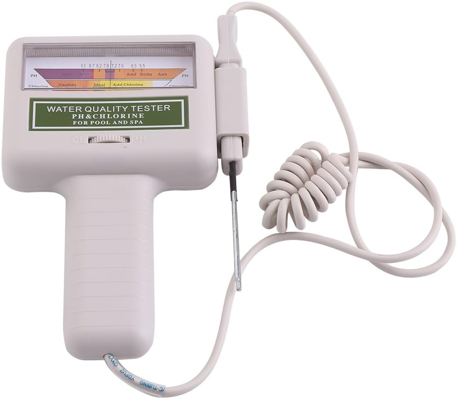 Fdit PH Tester Automatyczny Tester Chloru Miernik PH Analizator Wody Cyfrowy Specjalnie do Basenu Spa Akwarium