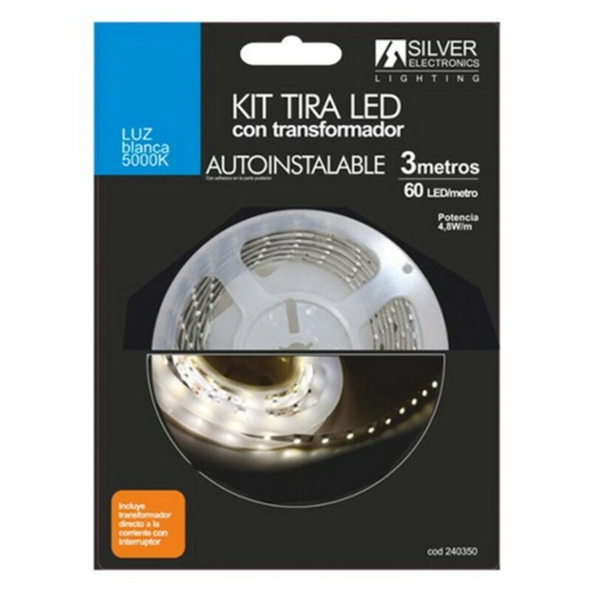 ZESTAW Taśma LED Regulowana Silver Electronics 3m 4,8W/m 5.000K 300 lm/m