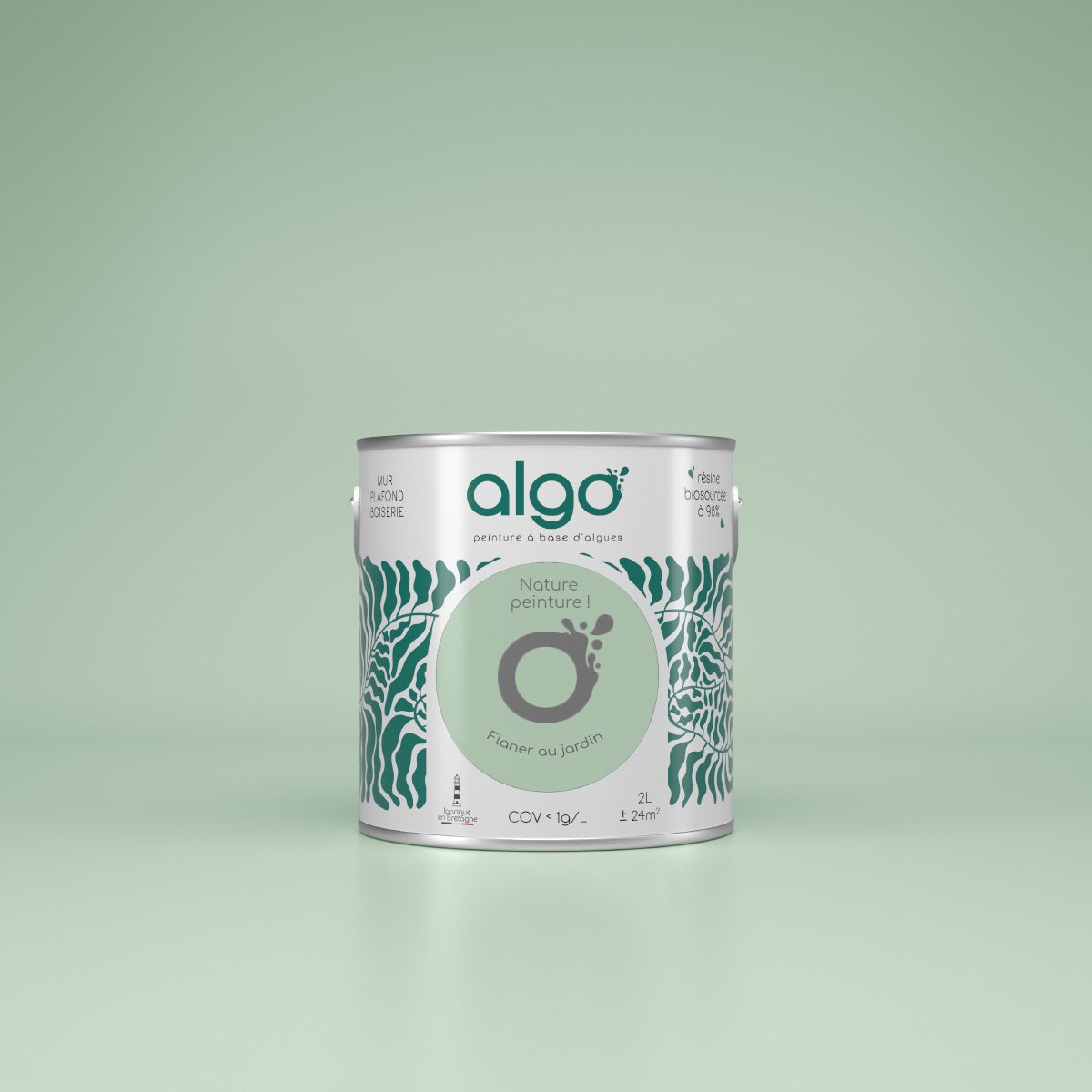 Peinture Algo - Vert Flâner au Jardin - Mat - 0.5L | Tecnomat / ex Bricoman