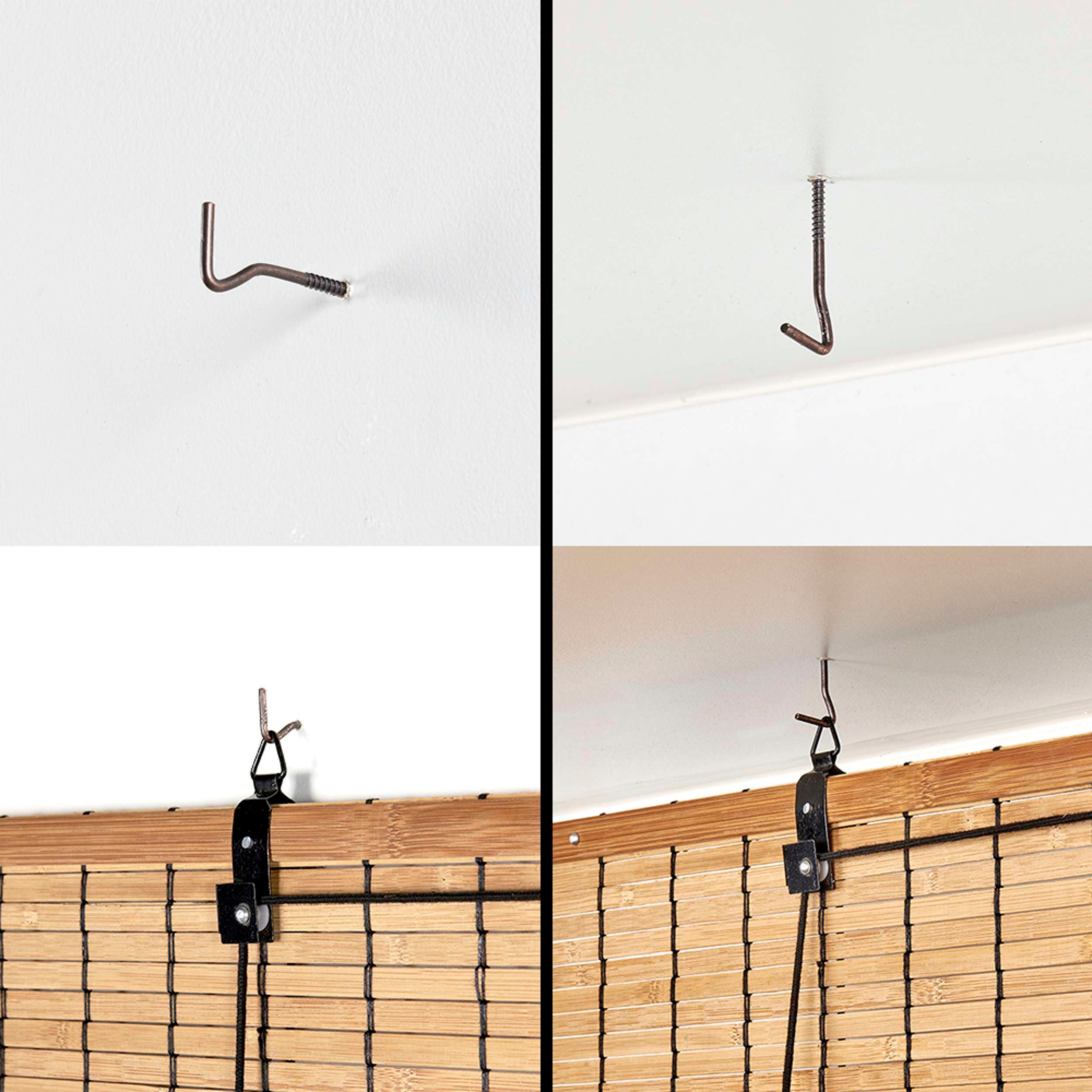 Store enrouleur à lamelles de bambou, store en bambou naturel gris 120 x 175 - 7