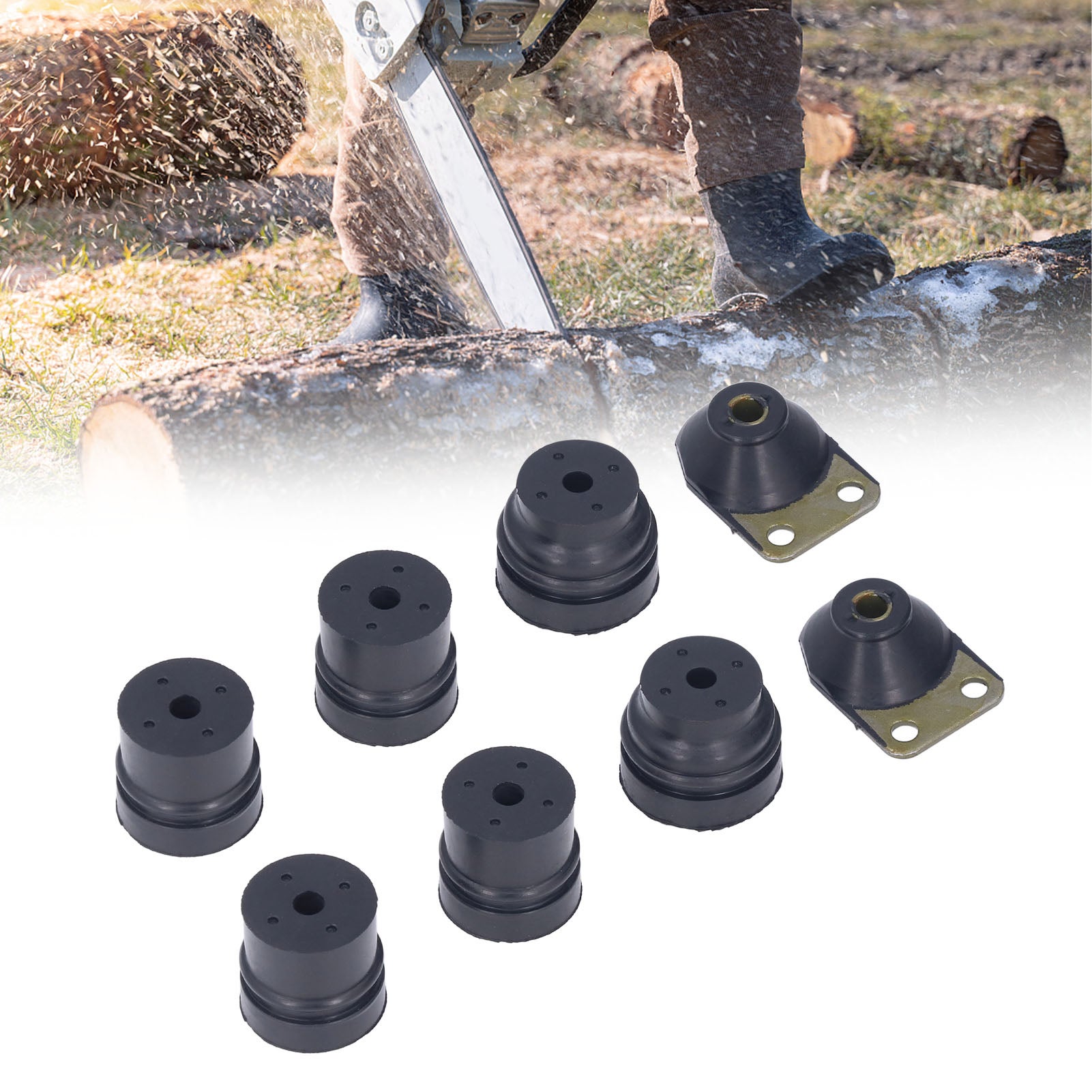 Set di supporti tampone compatibili per supporto motosega, per la sostituzione STIHL 028 1122-790-9905 1121-7909909 11187909930 - 5