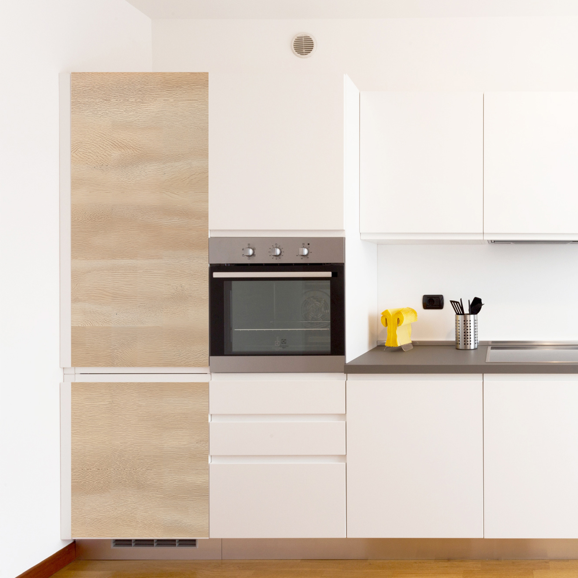 Adhesivo para frigorífico y lavavajillas, imitación madera de roble claro, 180 cm x 59,5 cm