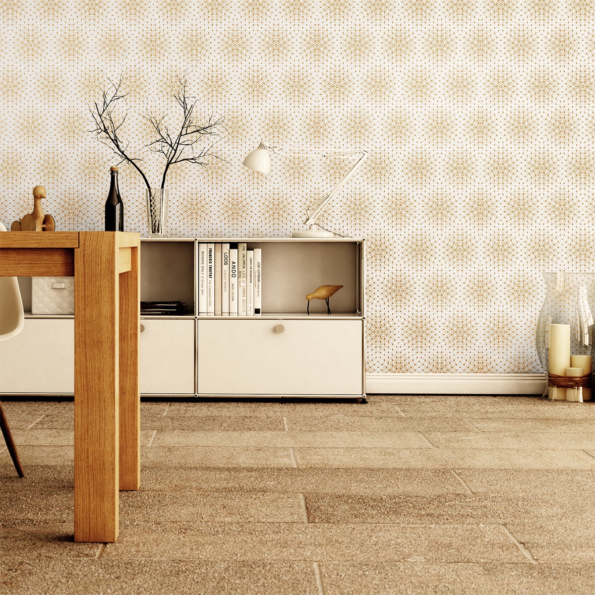 Vinilo tapiz escandinavo ingrid - adhesivo de pared - revestimiento sticker mural decorativo - 50x50cm