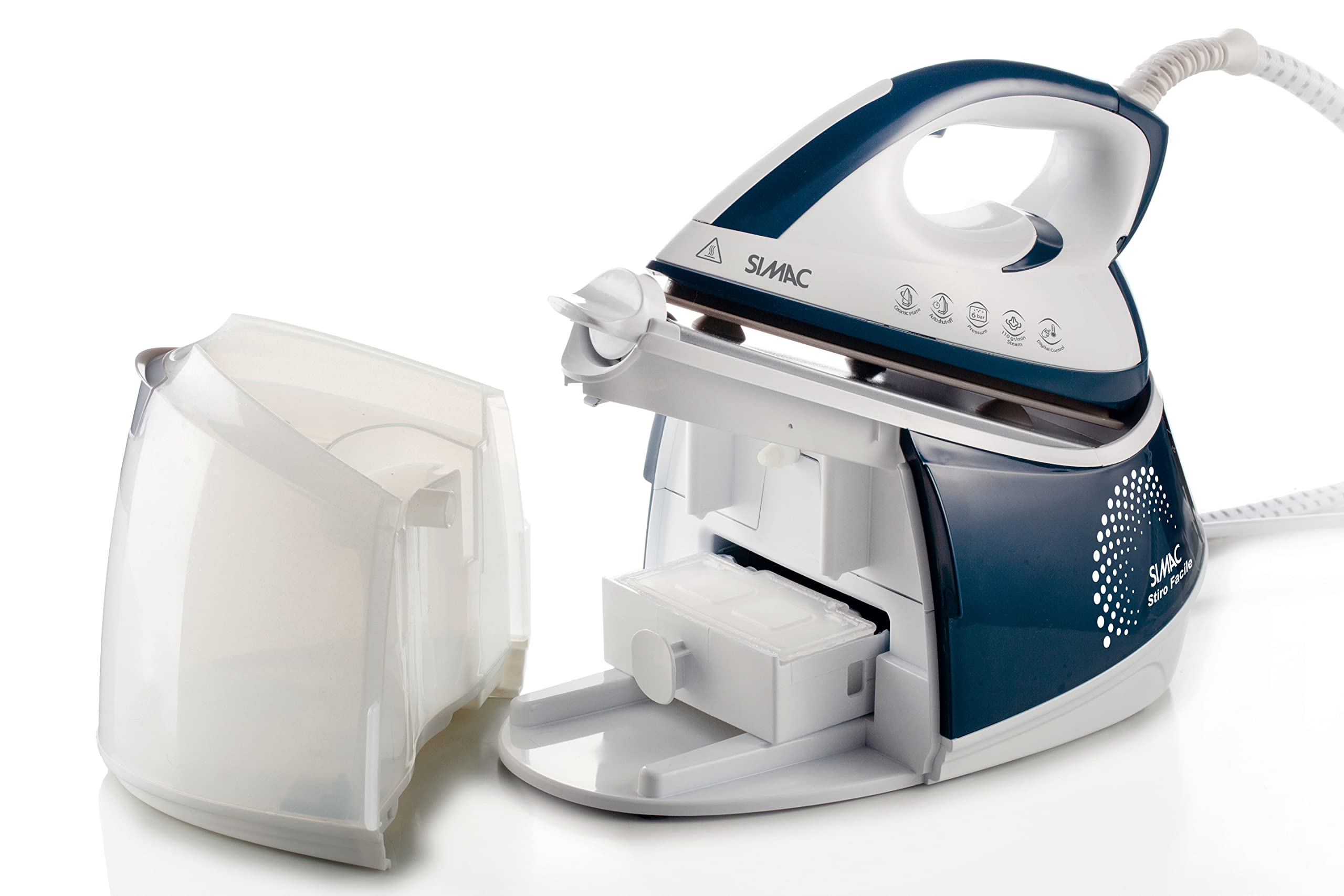 Simac 5573 Stiro Facile, Generatore di vapore, 6 bar, Display Digitale, 2400 W, Capacità Serbatoio 1,5 L, Bianco, Ariete - 2