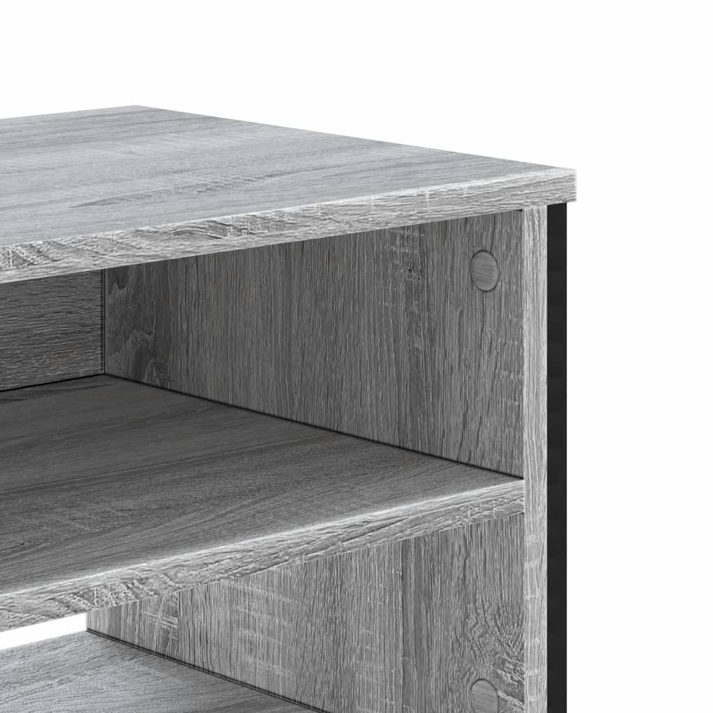 Meuble TV sonoma gris 122x34x41 cm bois d'ingénierie - 7
