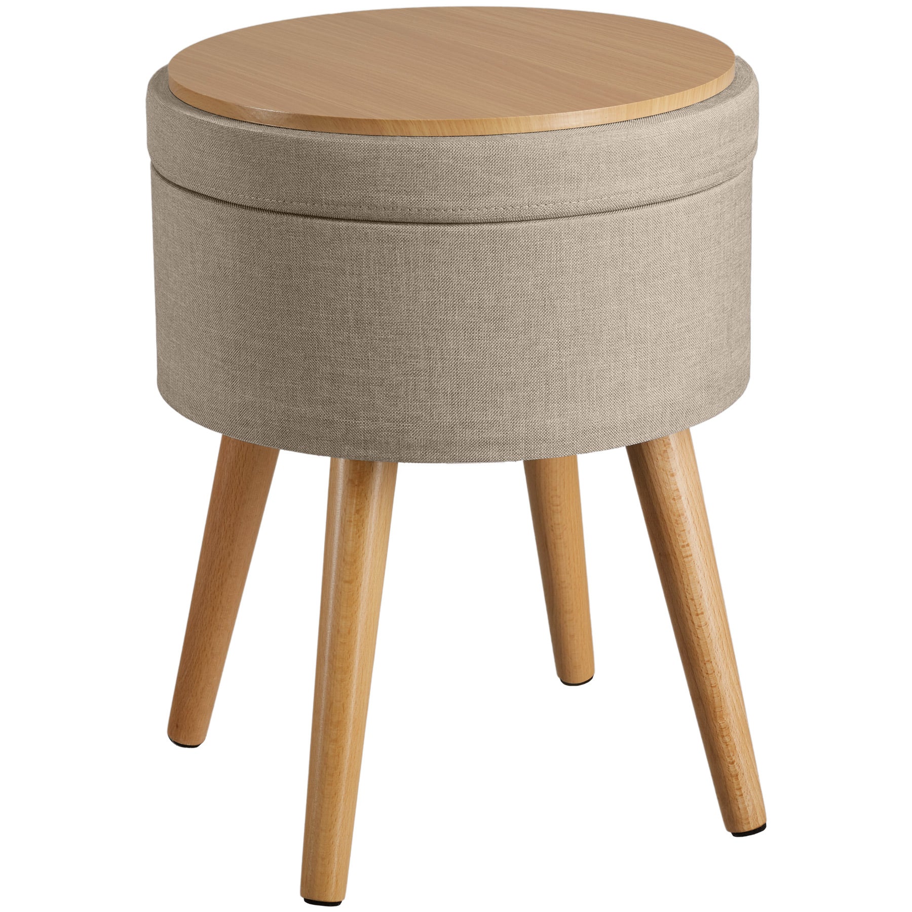 Tabouret en bois avec espace de rangement TECTAKE - 2