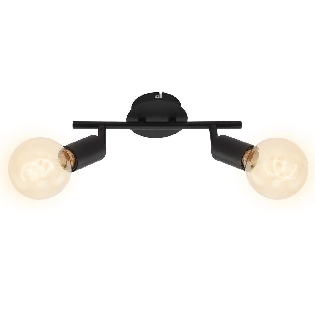 Plafonnier Spot BRILONER LEUCHTEN PEARL, 60 W, IP20, noir, métal, excl. 2x E27, intensité lumineuse variable, 27,5 x 10 x 10,5 cm - 2