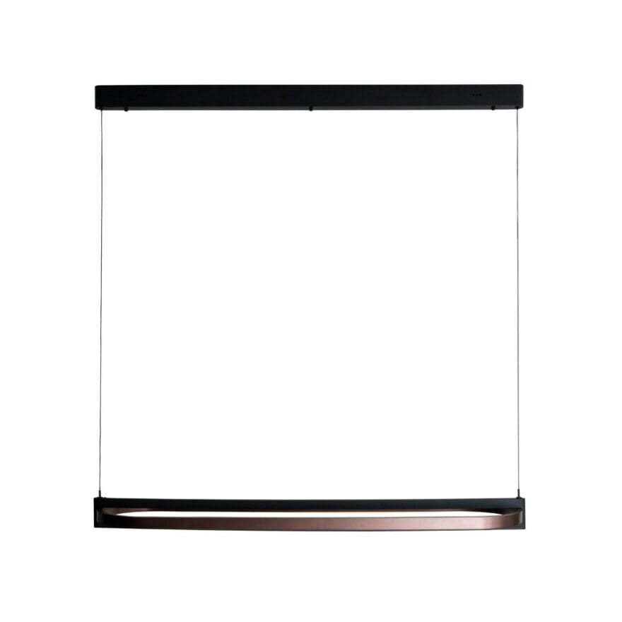 Lampa wisząca Singapur czarno-brązowa LED 80W 3000K 4400lm nowoczesna wym: 190 x 123 x 30 cm metal Maxlight
