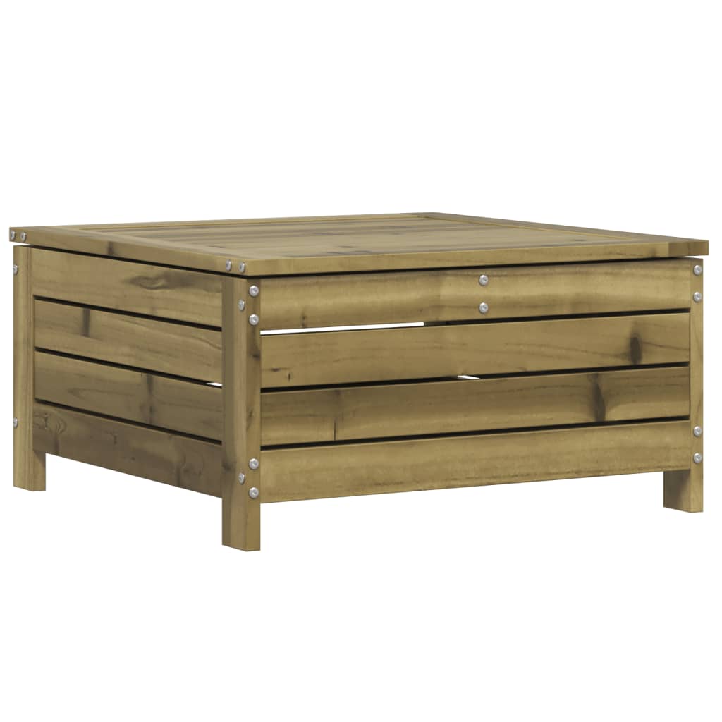 Taburete de jardín | otomana de jardín | reposapiés de jardín madera de pino impregnada 62x63,5x32 cm cfw87084