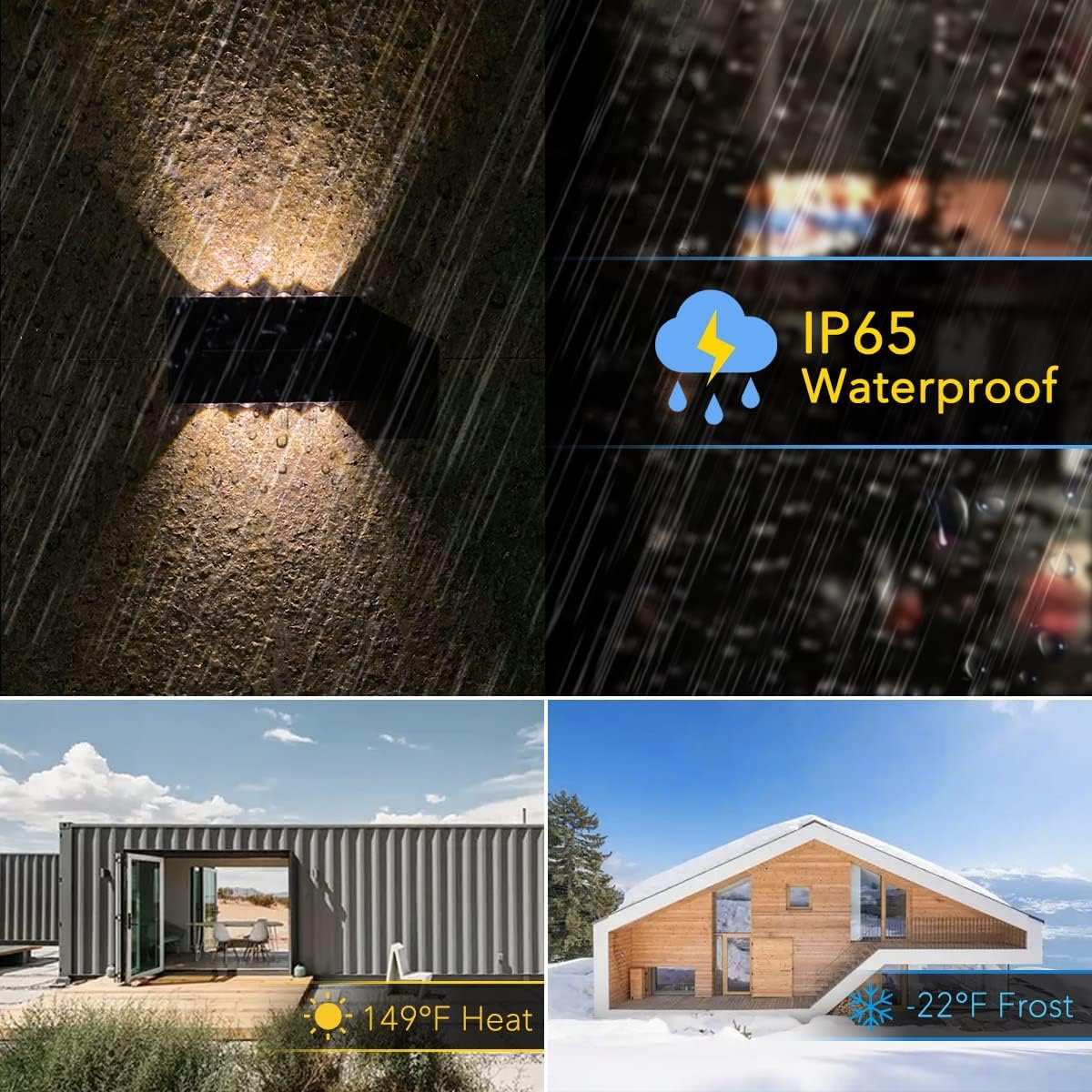 12 Luminárias de Cerca Solares LED, Impermeáveis ​​para Áreas Externas, Ideais para Decks, Escadas, Pátios, Varandas (Luz Quente - Pacote com 2) - 4