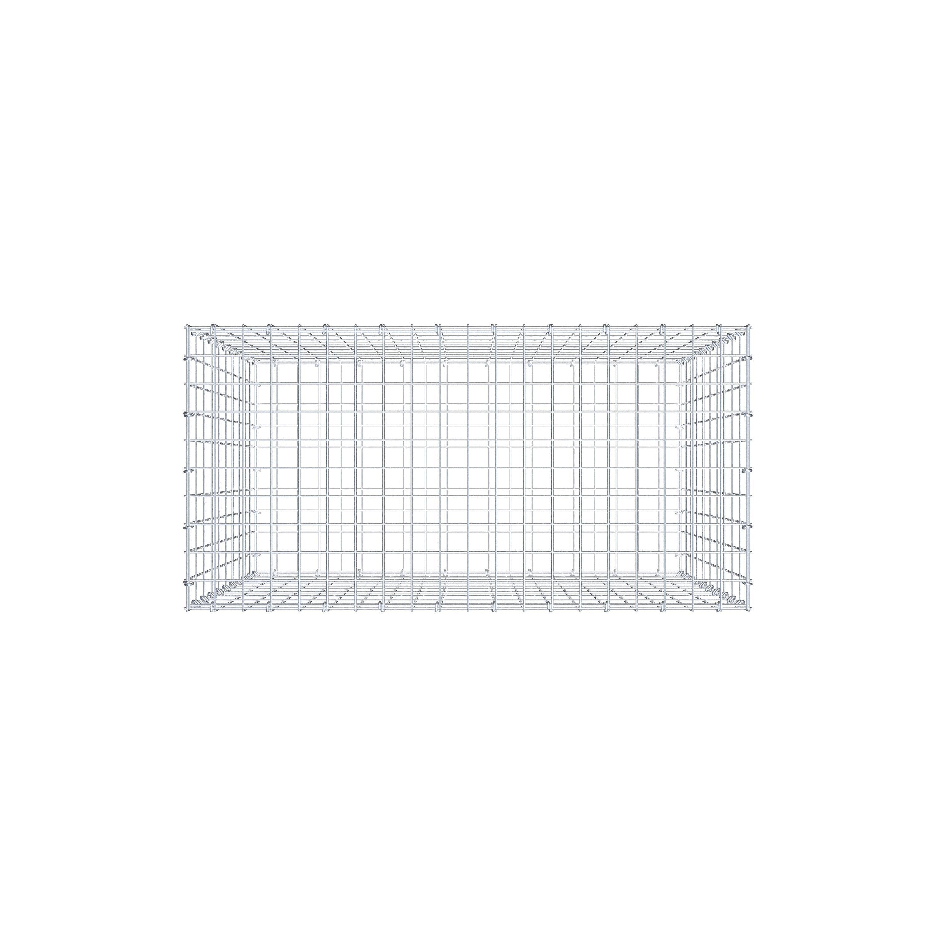 Gavión de acero galvanizado 100x100x50cm (LxAxP), malla 5 x 10cm, Anillo en C, jaula metálica para muro o jardín - 8