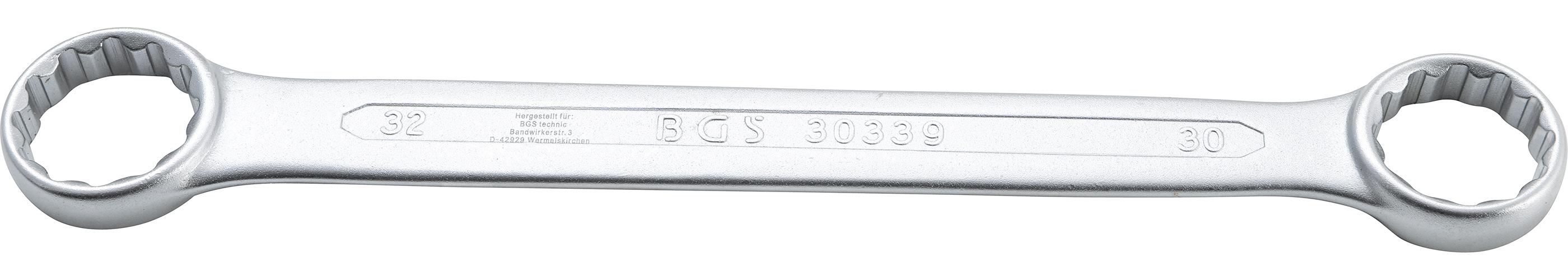 Llave de estrella doble | extra plana | 30 x 32 mm