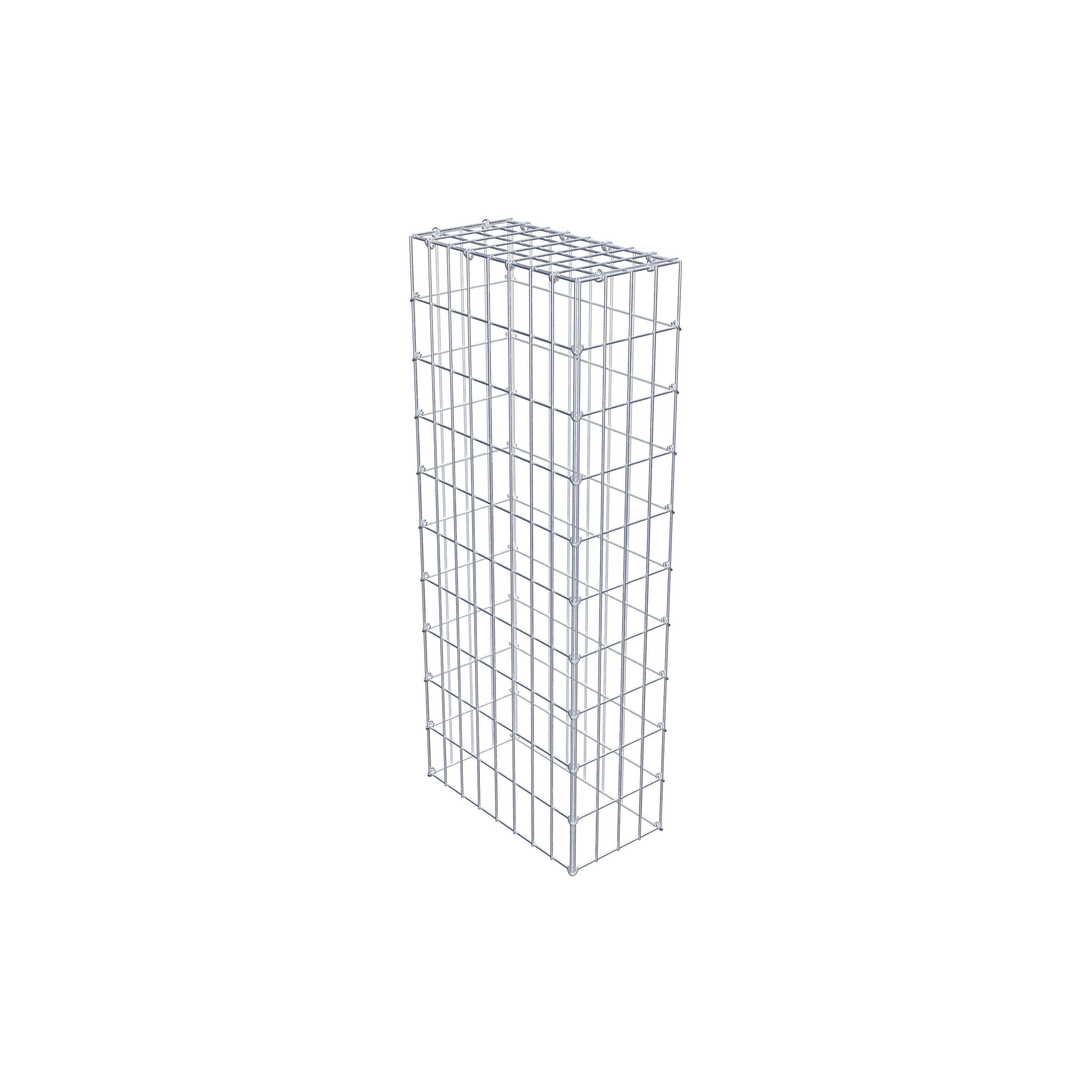 Gavión para apilar en acero galvanizado 100x40x20cm (LxAxP), malla 5 x 10cm, Anillo en C, sin rejilla inferior - 3