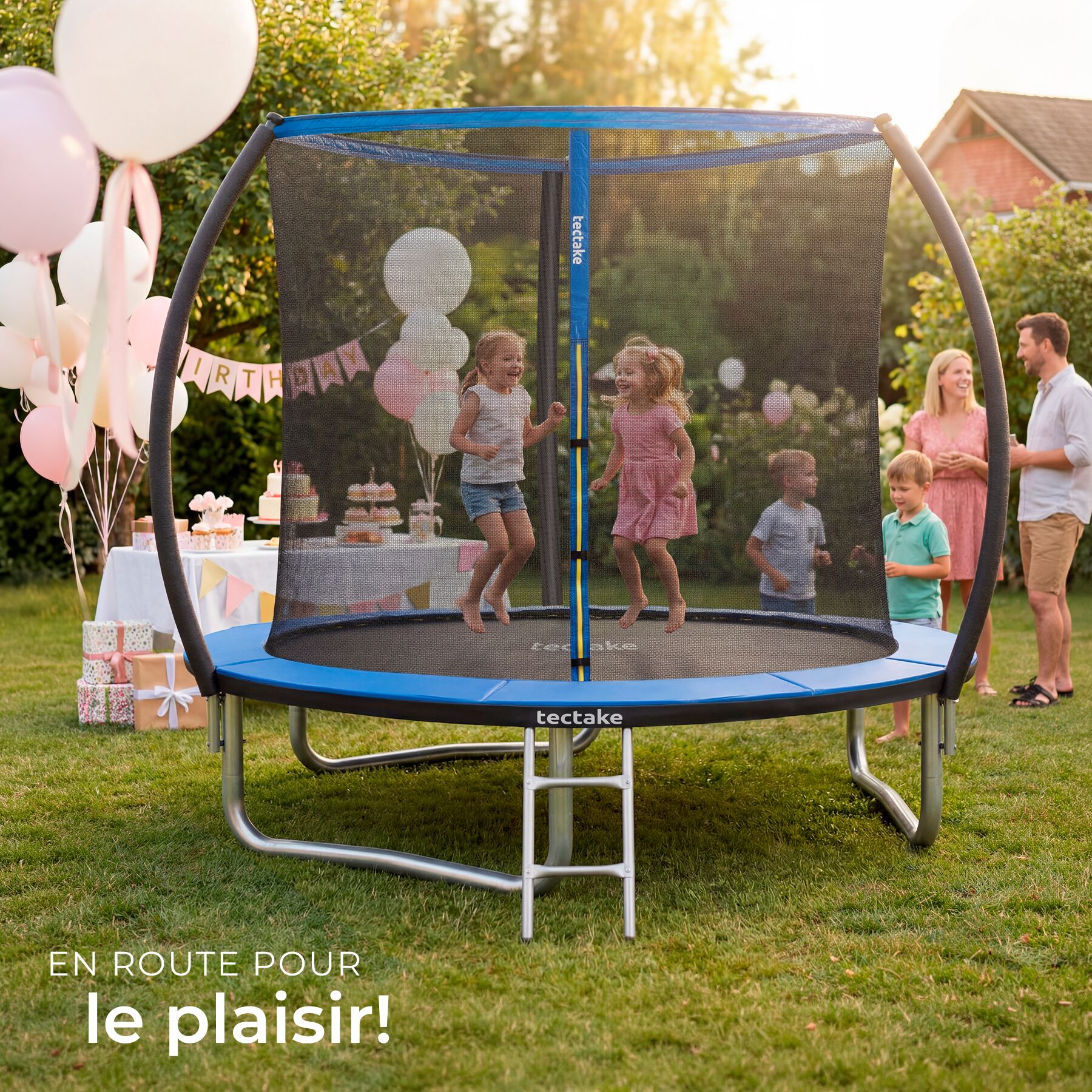 TECTAKE Trampolim Ø 244 cm, certificado GS - 9