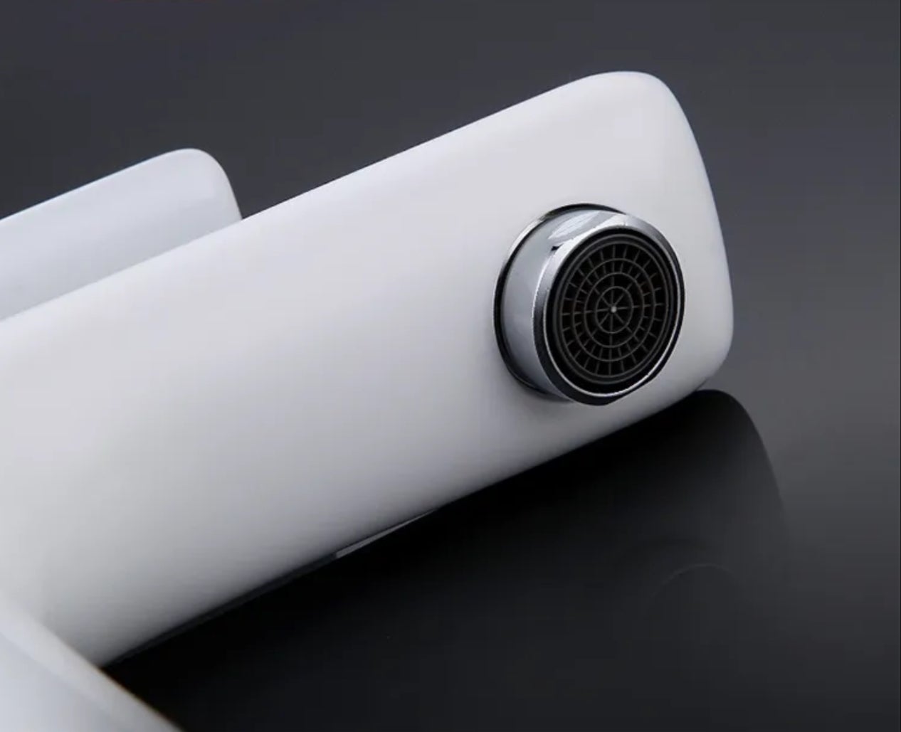 ROBINET DE LAVABO SUR PLAGE EN LAITON BLANC COLLECTION ARGOLIDE - 4