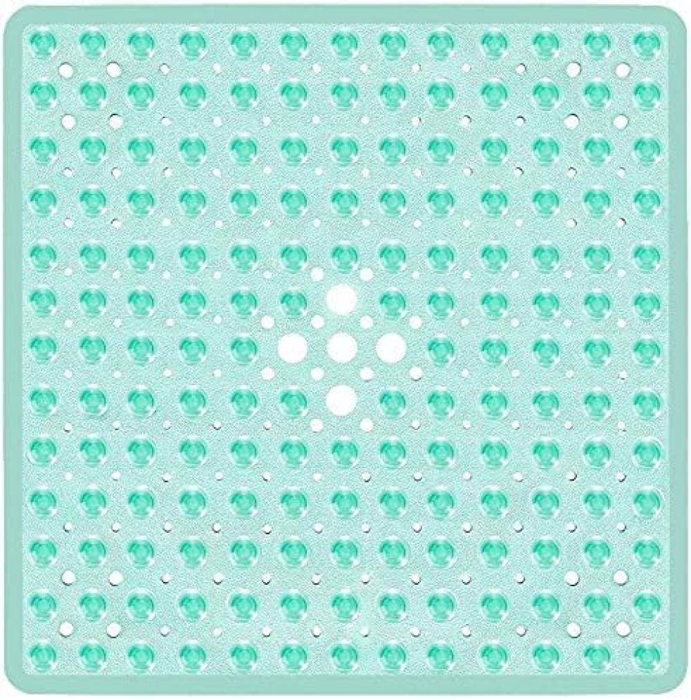 Kwadratowa antypoślizgowa mata łazienkowa z przyssawkami (zielona) 53×53 cm – trwała i stylowa – antypoślizgowa mata łazienkowa – nowoczesny design