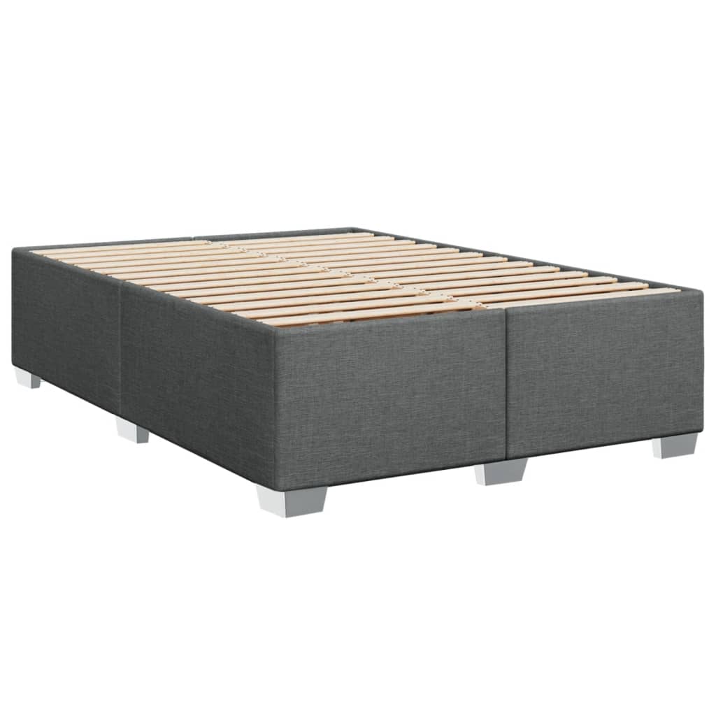 Cadre de lit sans matelas gris foncé 160 x 200 cm tissu - 3