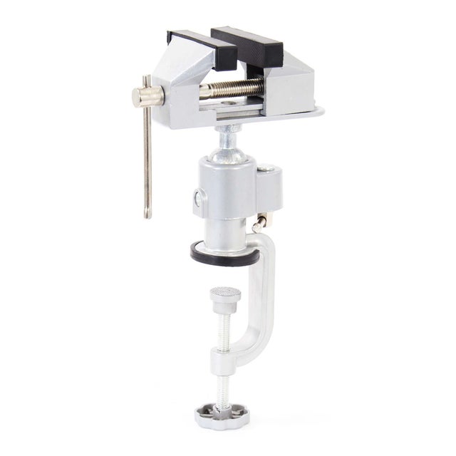 Mini-étau Réglable Avec Pince Pour établi - Aluminium Rouge/argent - Portable