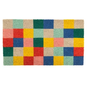 Tapis D’entrée "The Jungle" En Fibre De Coco – Léopard Peint Main, Antidérapant, 70 X 40 Cm, Message "Welcome To The Jungle"