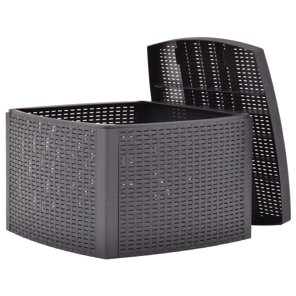 Maison Exclusive - Tavolino di Servizio Colore Caffè 54x54x36,5 cm in Plastica - 3