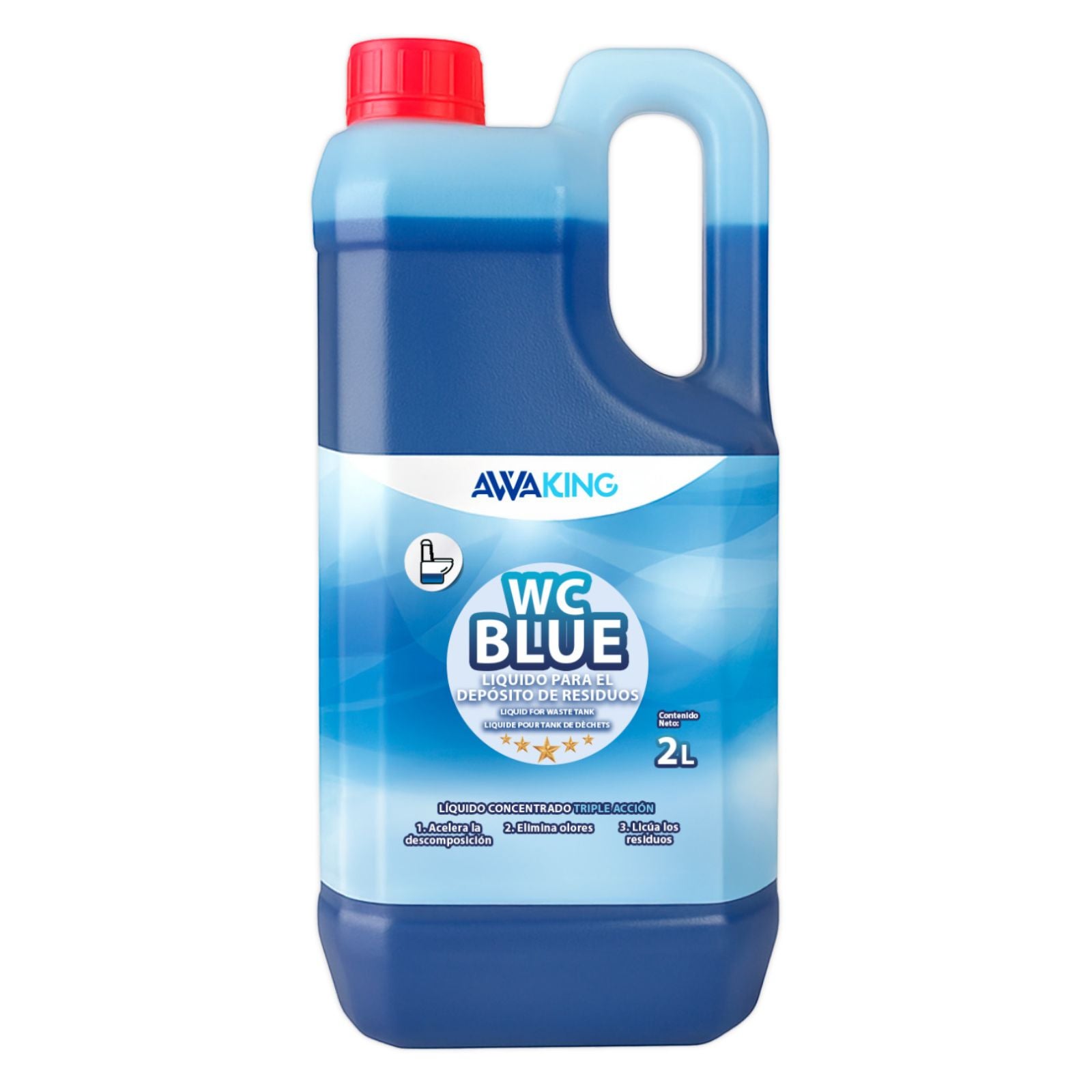 Liquido Sanitario WC Chimico Camper CAMPI - Blu 2L (Vaso) E Rosso 2L (Sciacquone) - Foto 6