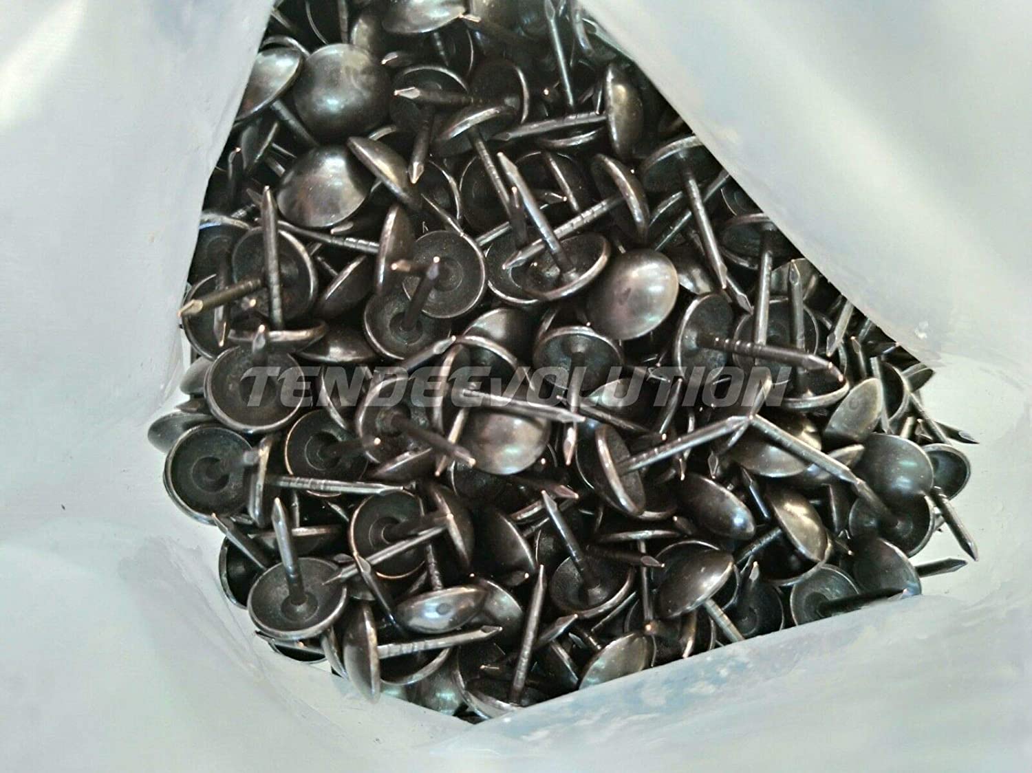 Chiodi Decorativi Per Tappezzeria Quarkzman - 5 Strisce Da 1 Metro Con Chiodi Lucido Nero-oro, Per Divani E Sedie - Foto 3