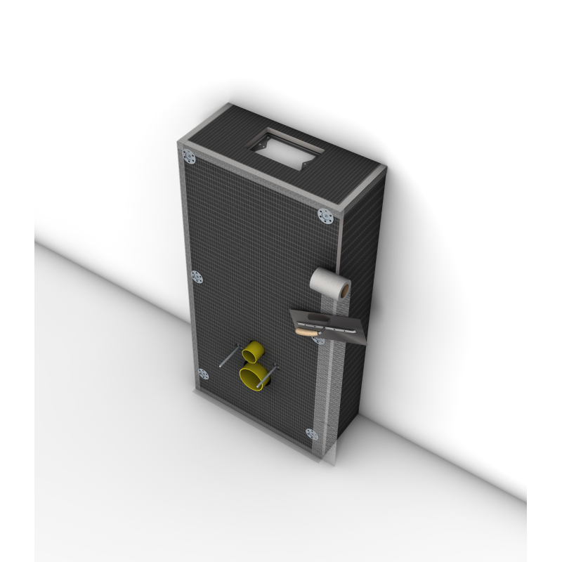 Grohe Pack WC bâti autoportant + WC sans bride SAT + Abattant softclose + Plaque chrome mat + Set habillage - 4