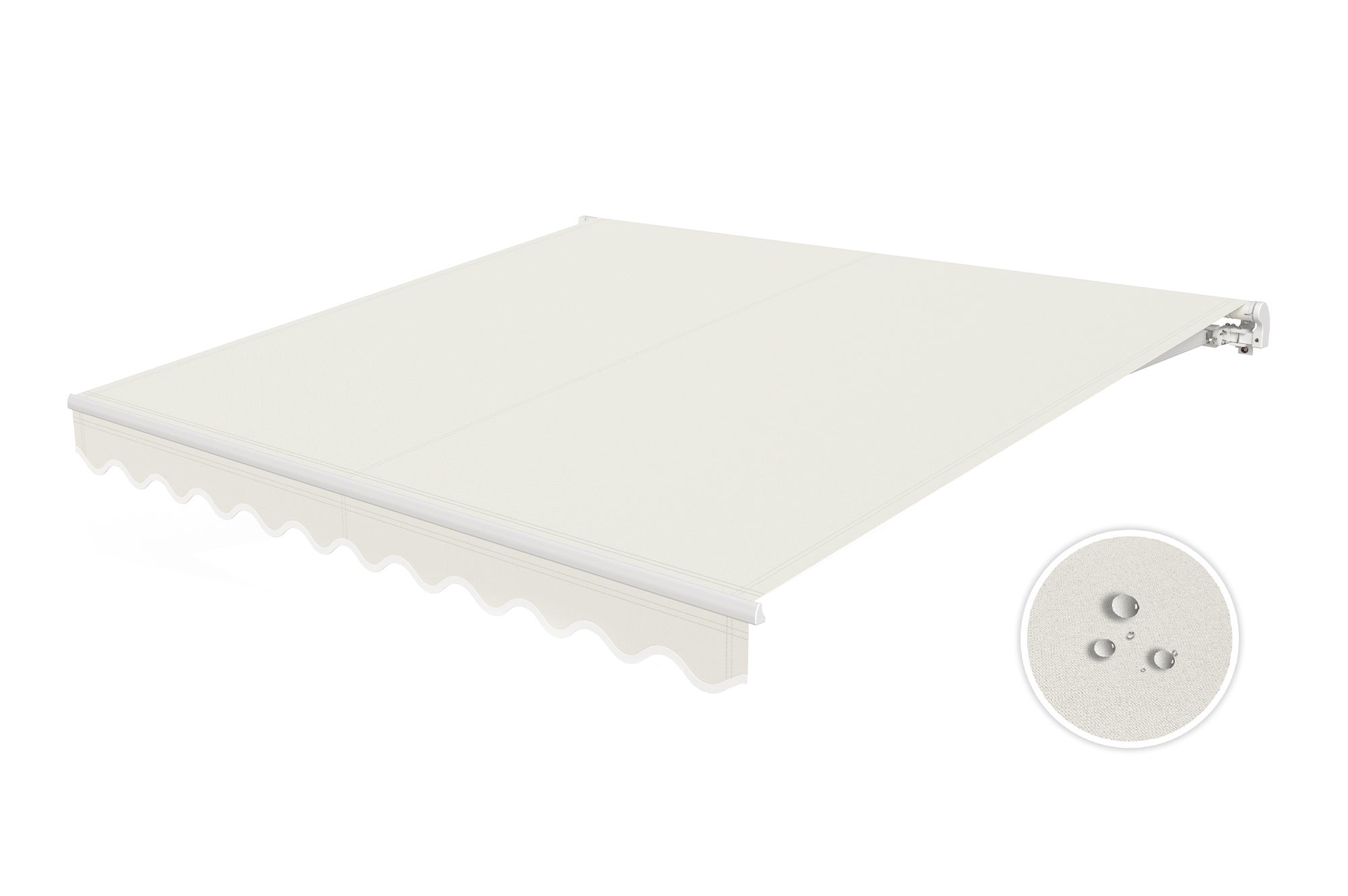 Store banne monobloc structure blanche VECCHIO 3m x 2,5m toile beige - 9