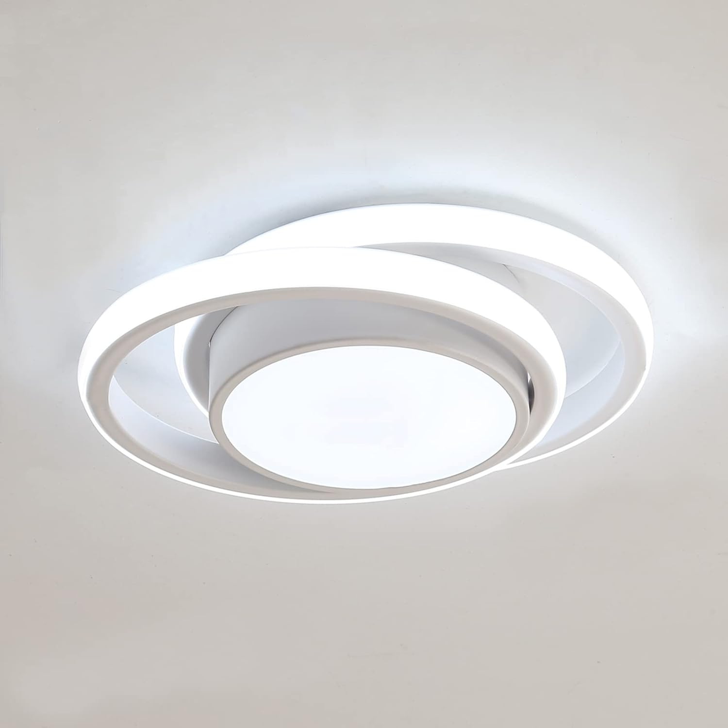 GOECO Plafonnier LED, Rond Lampe De Plafond 42W, Moderne Luminaire Plafonnier Pour Couloir Chambre Cuisine Salon Lumiere Naturelle Dia 40cm Blanc 95464625
