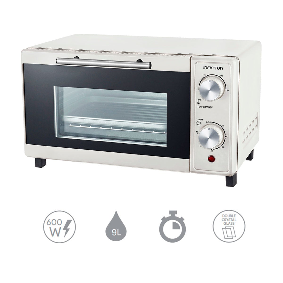 Infiniton Horno De Sobremesa Hsm-70B09 600W 9L Blanco , Leroy Merlin