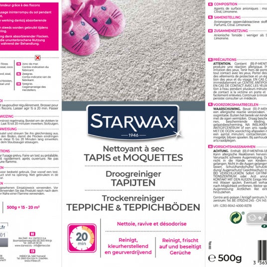 Nettoyant à sec Tapis Moquettes Starwax - 500g Starwax - 2